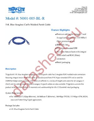 N001-005-BK-R datasheet  